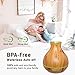 550ml Essential Oil Diffuser Large Room, ZUJOE Quiet Ultrasonic Wood Grain Aroma Diffuser, Cool Mist Humidifier with Waterless Auto Shut-Off, 7 LED Light Colors and Timer for Living Room Bedroomthumb 1