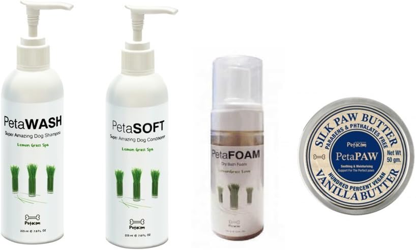 Petacom Best Grooming Combo for Tick Free Dog, Vanilla and Lemongrass Extracts, 750 g