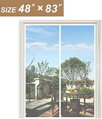 White Door Net Screen With Magnet 48 X 83 Patio French Door