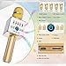 Bluetooth Microphone Karaoke, Yemenren 2800mAh Wireless Microphone Karaoke Portable Microphone Karaoke Bluetooth Mic Speakers Karaoke (Gold)