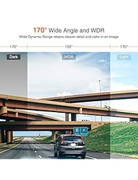 ThiEYE Cámara de salpicadero 1080P Full HD para coche DVR salpicadero cámara grabadora con super gran angular, WDR, grabación en bucle, monitor de estacionamiento, sensor G y visión nocturna clara