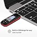 AGPTEK 16GB USB Stick Mp3 Player Supports Replaceable AAA Battery, Recording, FM Radio, Expandable Up to 64GB, Black