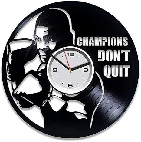 Amazon Co Jp 壁掛け時計 マイクタイソンボクシング ビンテージ ビニールレコードの壁時計 手作りの装飾アート 友達や子供 のためのユニークなクリスマスプレゼント ホーム キッチン