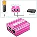 Neewer 1-Channel 48V Phantom Power Supply with Adapter and XLR Audio Cable (Pink)