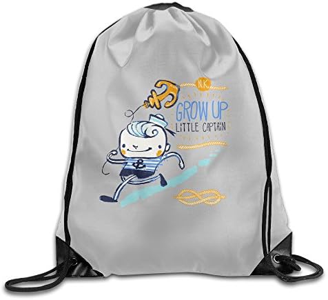 Grow Up Little Captain Men &amp; Women Sport Gym Sack Casual Drawstring Backpack