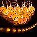 JamBer Halloween Pumpkin Fairy Lights 20LED Pumpkin String Lights 6.9Feet Battery Operated Halloween Lights 3D Halloween Orange Pumpkin Lights for Halloween Party Decorations,Warm White