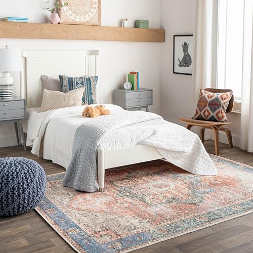 Livabliss Lana Rodas Vintage Rug, Kitchen – 200x275 cm, Burnt Orange & Rust