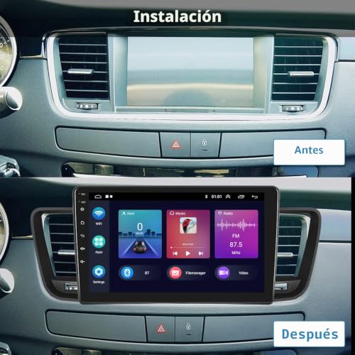 【2+64GB】 Hodozzy Carplay Android Radio for Peugeot 508 2012-2016.9 Inch Touchcreen Bluetooth Car Stereo Hands-Free with Android Auto/GPS/WiFi/FM/RDS/HiFi/USB+Canbus…