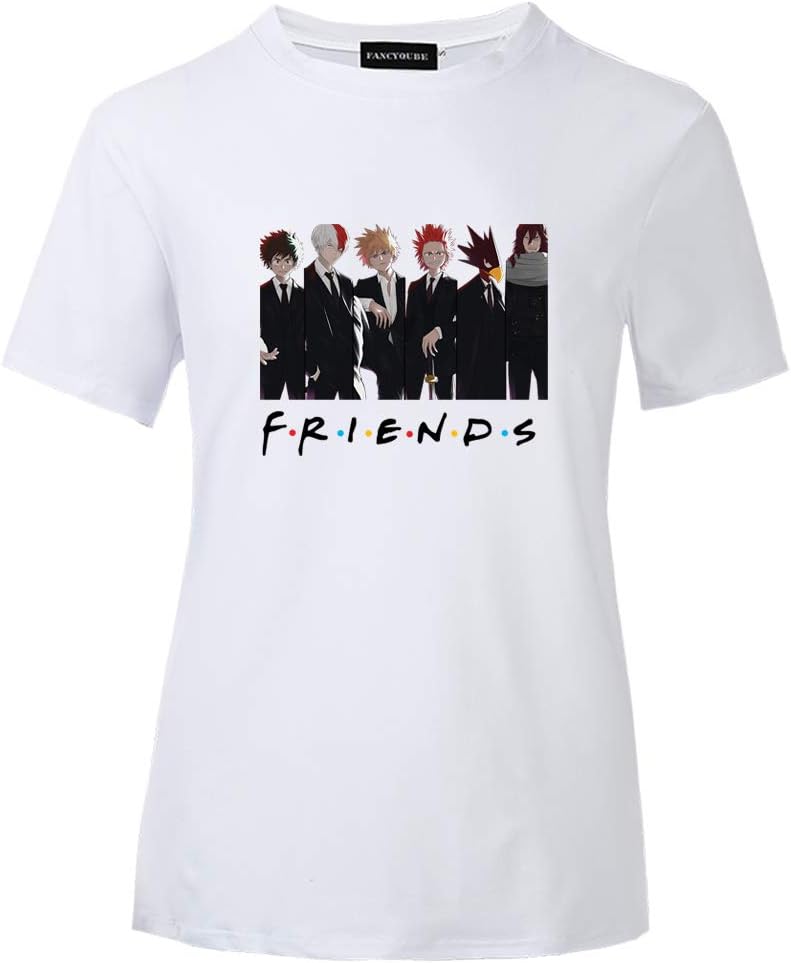 Peoria My Hero Academia T-Shirt, Japanese Anime Short-Sleeve Crewneck T-Shirts for Girls and Women