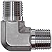 Parker Stainless Steel 316 Pipe Fitting, 90 Degree Elbow, 1/4