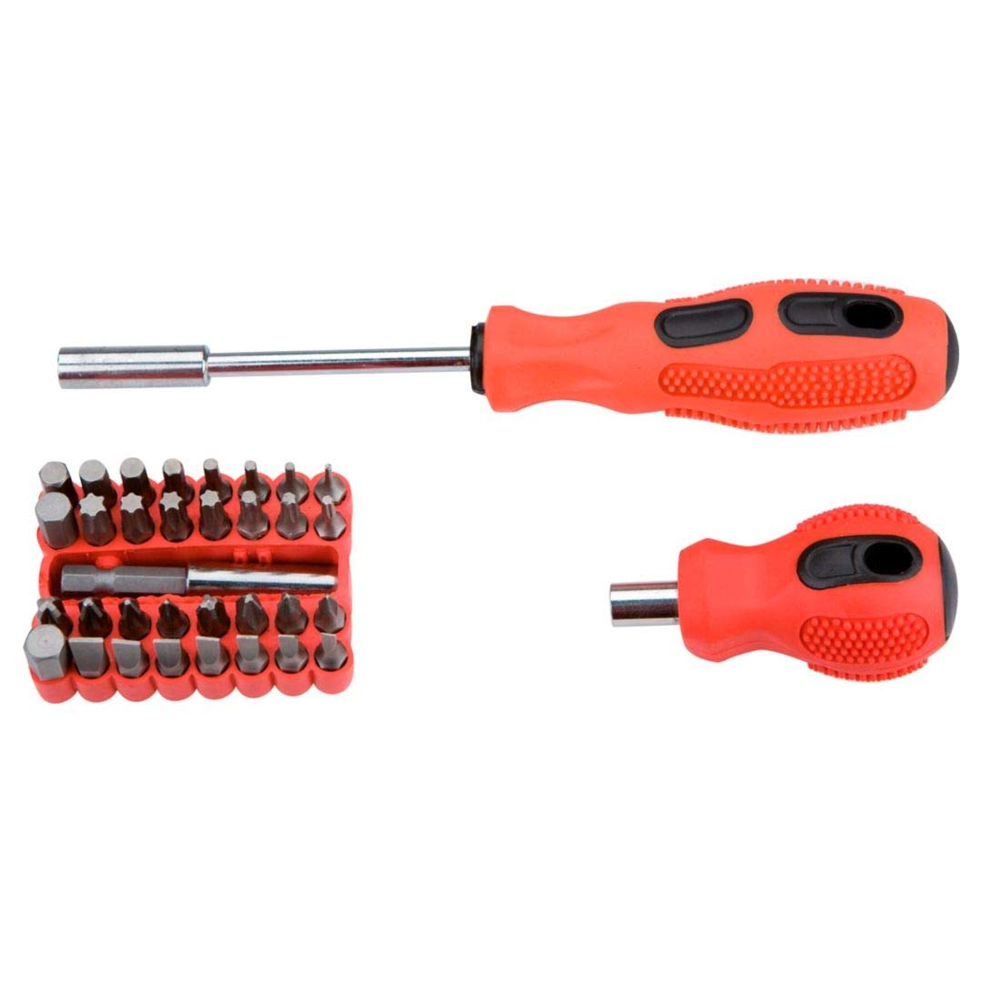 Screwdriver Tips with Handles, Set of 35