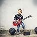 HomeMall 10 Pack Inflatable Guitar Toy, 35 Inch Rock Star Inflatable Electric Colorful Guitar, Rock 'N Roll Party Favor for 80s 90s, Children’s Birthday Party Decorations and Karaoke Party