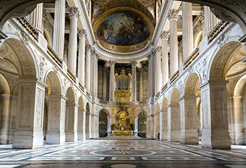 LFEEY 5x3ft Interior of Old Cathedral Backdrop Photography Background Magnificent Church World Famous Scenery Religious Belief Wedding Shooting Backdrop Children Kids Adults Portraits Photo Studio