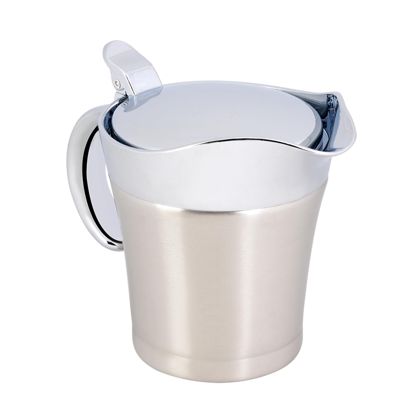 Stainless Steel Sauce Gravy Boat, Double Wall Keep Warming Sauce Gravy Boat Pot Serving Jug(450ML)