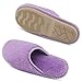 HomeTop Women’s Cozy Plush Fleece Slip On Memory Foam House Slippers (Medium / 7-8 B(M) US, Light Purple)