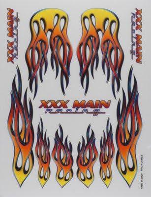 XXX MAIN RACING S009 Sticker Sheet Pro Flames XXXC0088