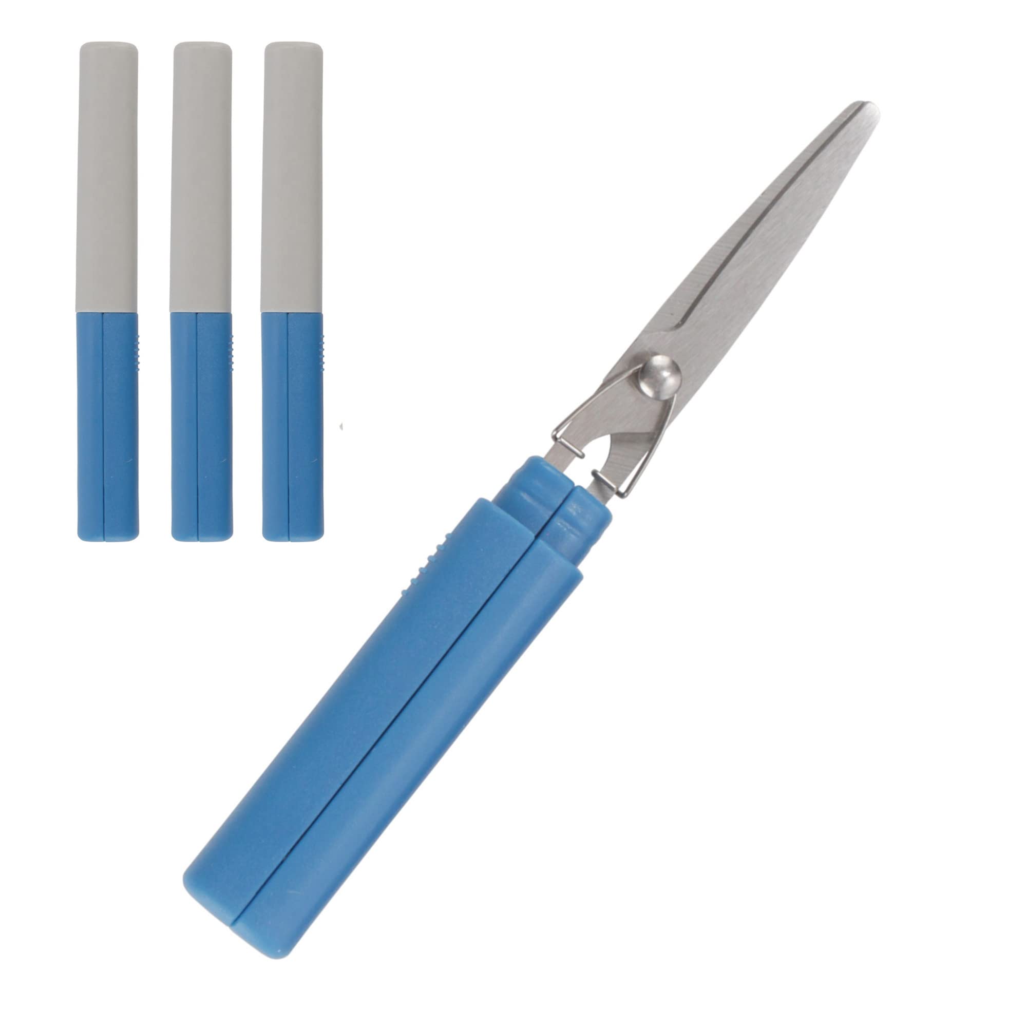 Mini Pen Portable Travel Scissors - Dark Blue - 3 Pairs