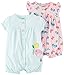 Carter's Baby Girls' 2-Pack Romper, Bird/Butterfly, 18 Months