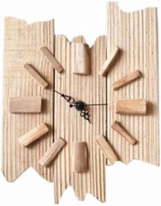 QPSSP Handmade Solid Wood Wall Mural Wall Clock Simple Creative Living Room Wall Decoration