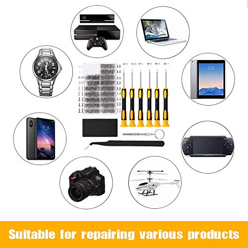 Eyeglasses Repair Kit, HKIDEE Sunglasses Repair Kit with 6 Pcs Precision Screwdriver