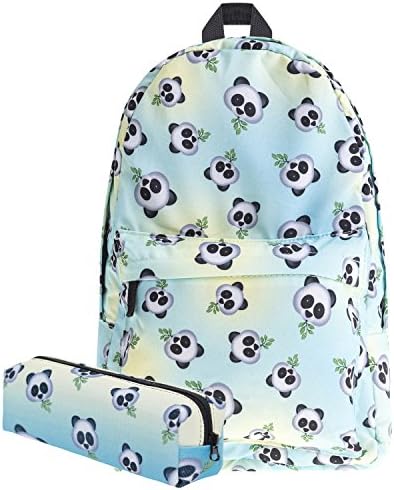 Canvas Cute Backpack Laptop School Book Bag Daypack With Pencil Case