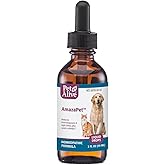 PetAlive AmazaPet Liquid Drops for Dog &amp; Cat Respiratory Health - 2 Fl Oz | Naturally Promotes Respiratory Function in Pets, Supports Seasonal Allergies &amp; Easy Breathing, Wheezing &amp; Shallow Breathing