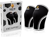 Knee Sleeves SPARTAN STRENGTH (Pair) Support & Compression for Weightlifting, Powerlifting & Squats Heavy Duty 7mm Neoprene