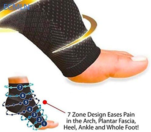 Men Women Cycle Sport Socks Men Foot Angel Anti Fatigue Compression Foot Sleeve Men's Sock (XL)