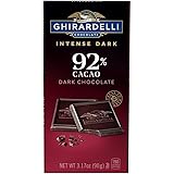 GHIRARDELLI Intense Dark Chocolate Bar, 92% Cacao, 3.17 Oz Bar (Pack of 12)