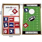 Elite Sportz Junior Bean Bag Toss Game - 2 Games on 1 Board - Tic Tac Toe and Cornhole Party Games for Kids - Touchdown