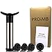 4 Pcs Wine Bottle Stoppers Reusable Stainless Steel &Silicone