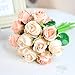 Meiliy Silk Artificial Flower Fake Floral Rose Flower Simulation Rose for Home Hotel Office Wedding Party Garden Craft Art Decor, Pink