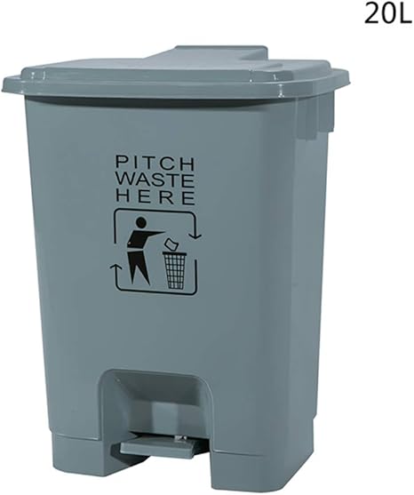 Amazon Kjz アウトドアペダルゴミ箱 大容量のレストランキッチン蓋付き蓋付きプラスチック製ごみ箱はリサイクルゴミ箱でリサイクルできます デブリ回収装置 サイズ さいず l フタ付きゴミ箱 オンライン通販