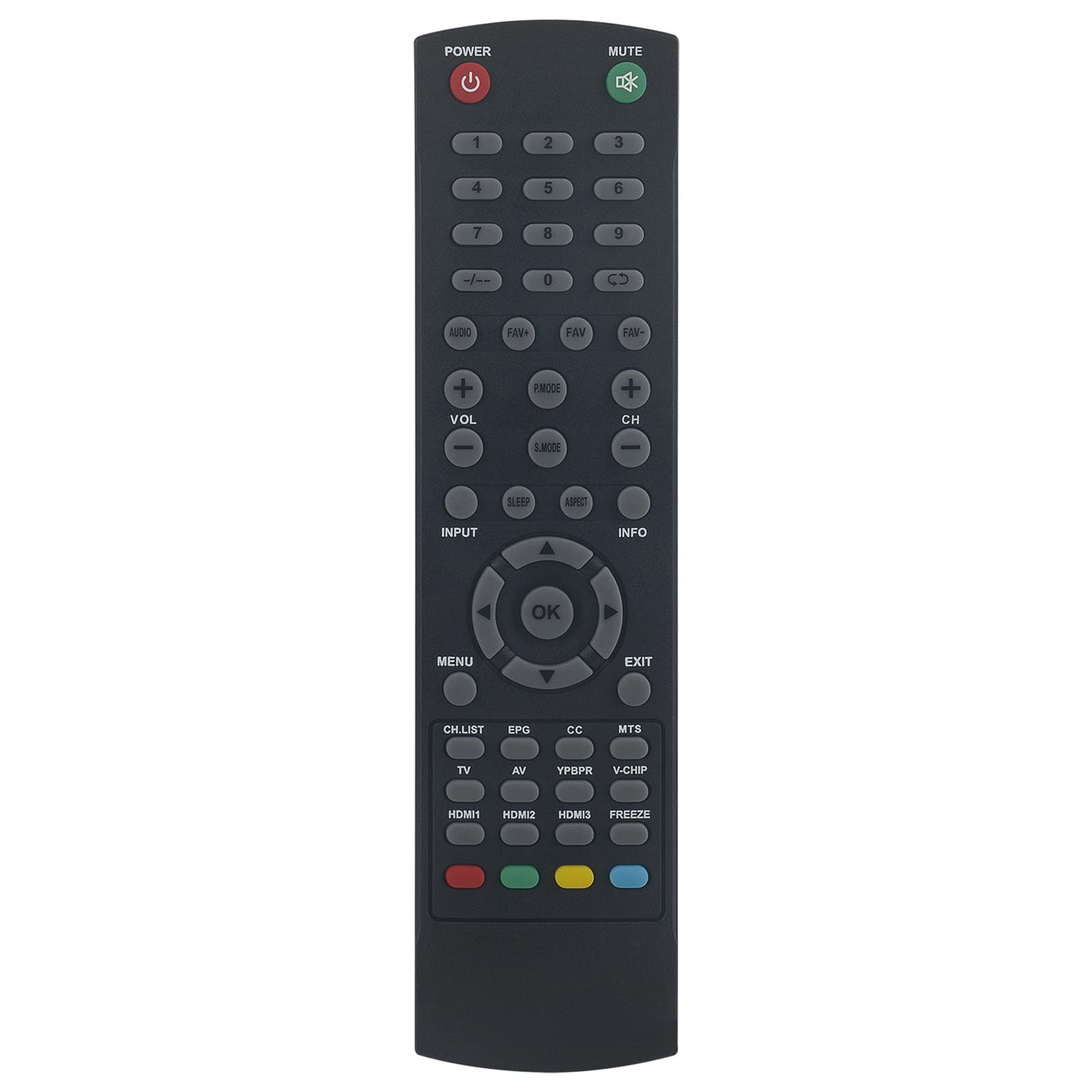 VINABTY Replace Infrared Remote Control Fit for Proscan TV Television PLDED5515DUHD