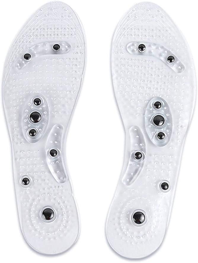 Insoles for Women & Men, Magnetic Therapy Massaging Mindinsoles Acupuncture Insoles, Foot Therapy Pain Relief Accupressure Insoles Washable and Cutable… (White)