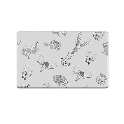 Amazon Com Aluoni Grey Soft Print Floor Mat Illustration