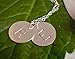 EFYTAL Two Initial Necklace, 2 Large 15mm Sterling Silver Custom Pendants, Three or More Available Too