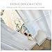 PONY DANCE Kitchen Sheer Curtains - 55 W x 36 L inches, White Linen Look Sheers Panels Cafe Tiers Small Window Valances Pocket Top Voile for Bathroom, 2 Pieces