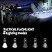 Morpilot Flashlight Mount Rail Mount Flashlight Picatinny Flashlight, 5 Modes 400LM Tactical Flashlight Offset Mount Set, Black