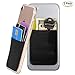 Doormoon Phone Card Holder, Credit Card Wallet Phone Card Sleeve for Back of Phone, ID and Credit Card Holder Stick on Phone/Case for Almost All Smartphones 2 Pack, Black