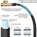 Hospaip 50ft Garden Hose - ALL NEW Expandable Water Hose with Double Latex Core, 3/4 Solid Brass Fittings, Extra Strength Fabric - Flexible Expanding Hose with Metal 8 Function Spray Nozzle