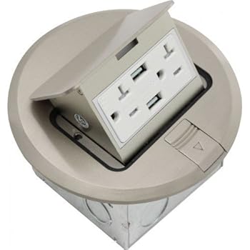 Round Pop Up Recessed Floor Power Outlets Box Cover Plate