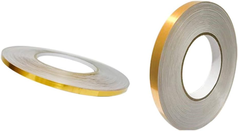 Ceramic Tile Gap Tape, FunDiscount Ground Tile Self Adhesive Stickers Kitchen Bathroom Toilet Wall Floor Sealing Tape Waterproof Mold Proof Sink Basin Sealant Strip (0.5cm x 50m+1cm x 50m/2pcs Gold)