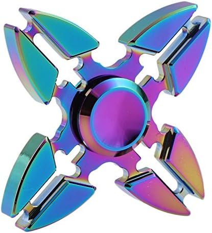 Rainbow Zinc Alloy 4 Crab Legs Hand Spinner Fidget Spinner EDC killings Time Relieve Stress ADHD Anti-anxiety Autism Helps Focus Quit Smoking Spinning Tops Desk Finger Gyros Toys Adult/Kids