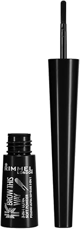 Rimmel Brow Shake Filling Powder 8 g Natural Look Black waterproof