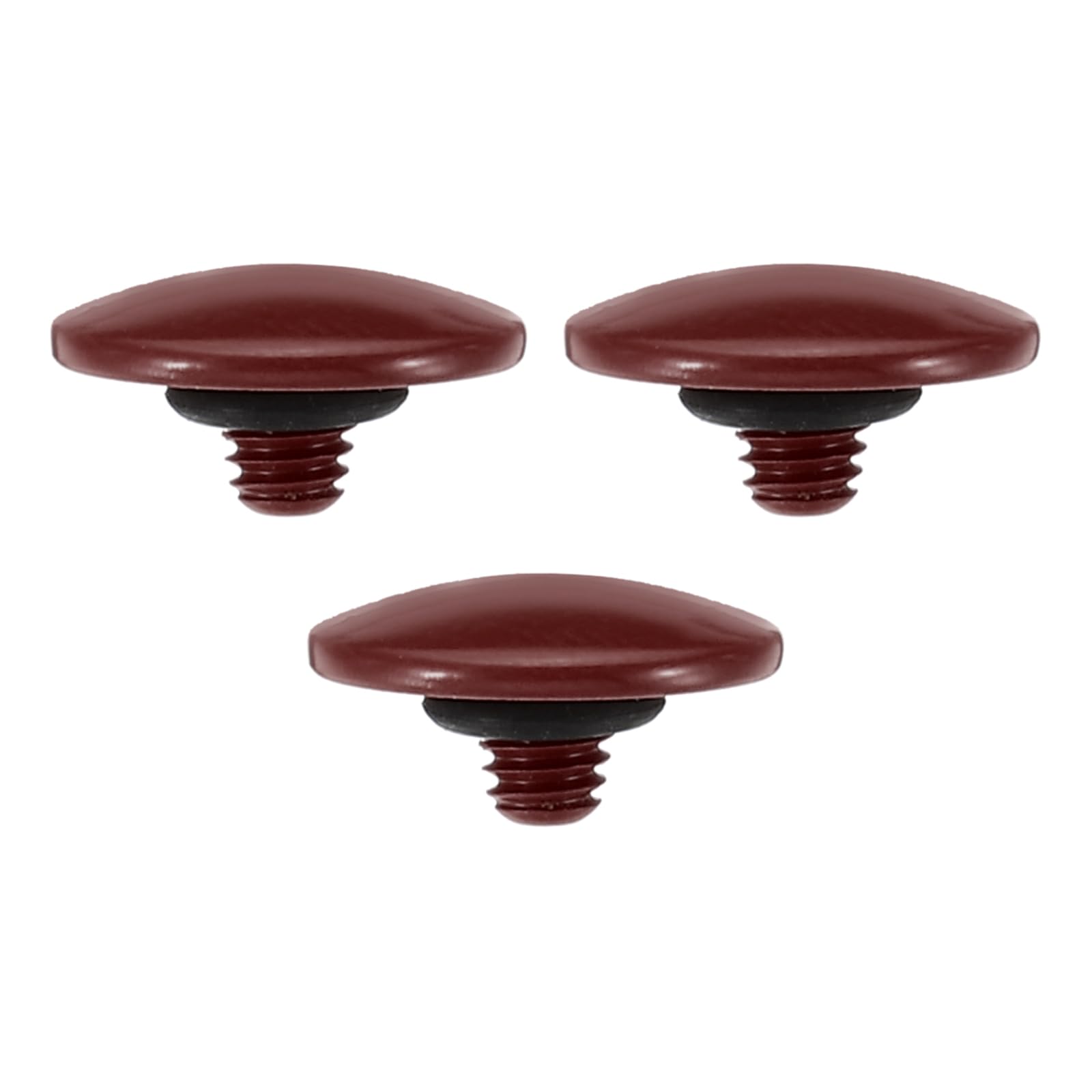 PATIKIL Camera Shutter Button, 3 Pack Soft Shutter Release Button Pure Copper Camera Button Convex Suitable for Nikon for Fujifilm for Leica DSLR/SLR Camera, Dark Red