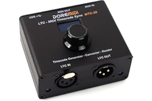 DOREMIDI LTC-MIDI Timecode Sync (MTC-20) device to synchronize MIDI timecode and SMPTE LTC timecode MTC-20
