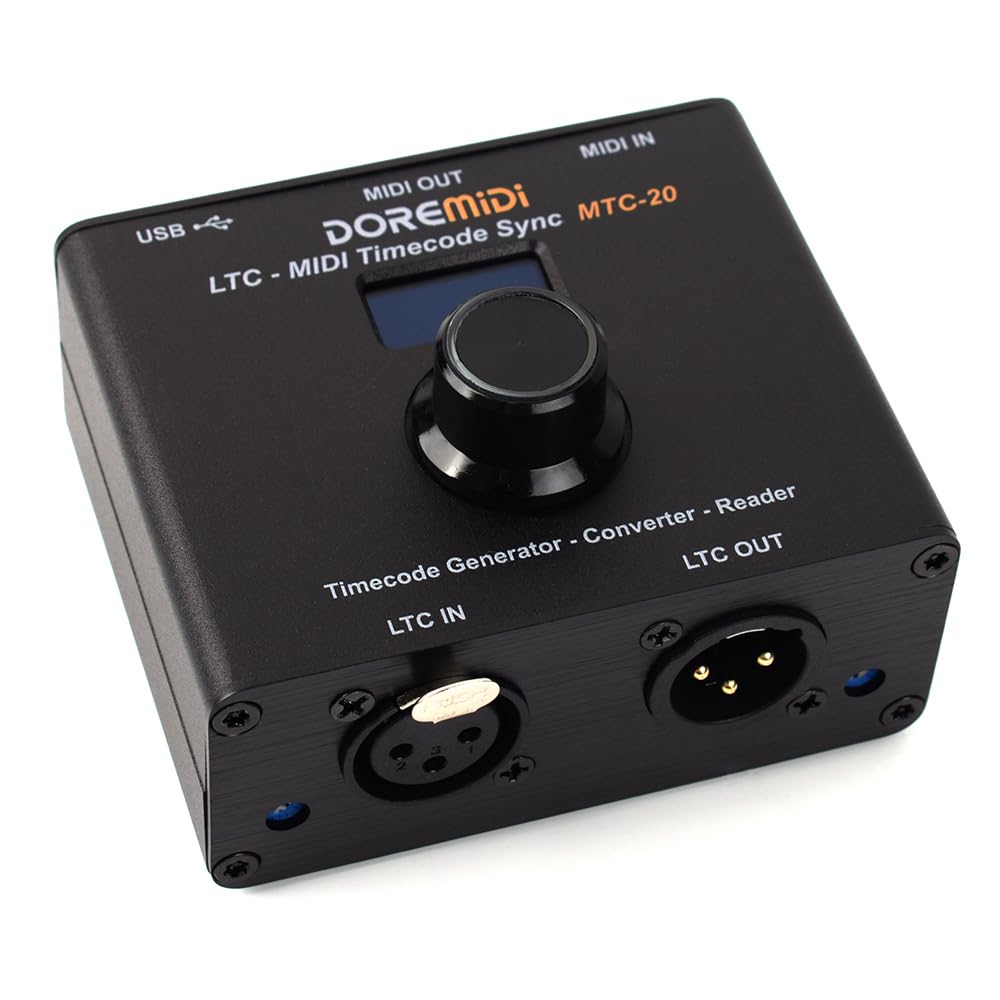 DOREMIDI LTC-MIDI Timecode Sync (MTC-20) - Synchronize MIDI and SMPTE LTC Timecode