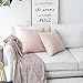 Home Brilliant ecorative Pillow Covers 18x18 Throw Pillow Covers Lined Linen Cushion Covers for Bed Couch, Set of 2, 18 x 18 inches(45cm), Baby Pink