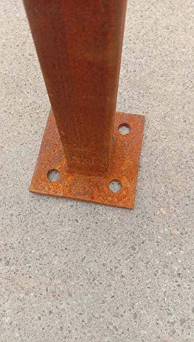 Zen Man Edelrost Gartenzäune Metallzaun Eisenzaun Schmiedezaun zaunelemente Metall Rost Handarbeit Total L100cm H100cm… – Bild 3